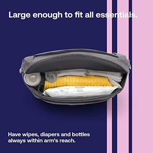 Bugaboo Multi-pocket Compact Pushchair Organiser with Easy Access Pockets, Must-have Accessory for All Baby Essentials in Grey Mélange