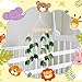 Wenqik Baby Crib Mobile for Nursery Green Leaf Dragon Mobile Crib Forest Green Forest Baby Shower Gift for Boys and Girls(Leaf)