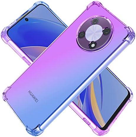 KOARWVC Case for Huawei Nova Y90/Enjoy 50 Pro Case CTR-LX2 Case, Crystal Clear Case Gradient Slim Anti Scratch TPU Shockproof Protective Phone Cases Cover for Huawei Nova Y90 4G (Purple/Blue)