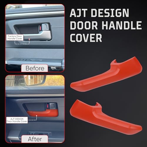 Image of AJT DESIGN Door Handle Covers Compatible with Toyota Tundra (2022+), Tacoma (2024+) & 4Runner (2025+) | Interior Accessories | High Strength ABS Plastic | Made in USA | 4 Piece Set - Solar Octane