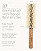 Ibiza Hair Boar Bristle Round Brush (B7-70mm) | Blonde Bristles & Cork Handle | Ideal for Color Treated Tresses | Big Waves or Tight Curls | Adds Shine & Texture for Long Styles & Large Sections