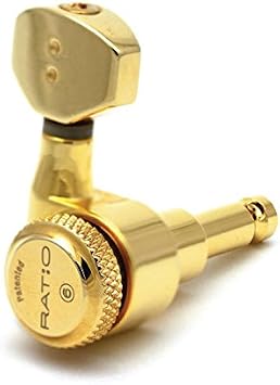 PRL-8721-G0 RATIO LOCKING TUNED MACHINE HEADS - ELECTRIC 6 IN LINE CONTEMPORARY MINI GOLD 2 PIN