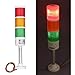 Cufaee Led Signal Tower Stack Lights, 3 Layer Industrial Warning Column Tower Lamp Lights, NO Flashing Indicator Beacon (12V)