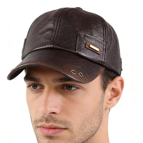 Casquette en cuir pour randonnée et camping de style vintage