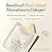 THE FACE SHOP Vita-Toning Vegan Collagen Face Mask, Korean Glass Skin Essential, Hydrogel Mask for Moisturizing & Skin Elasticity, Improves Uneven Tone, 4EA