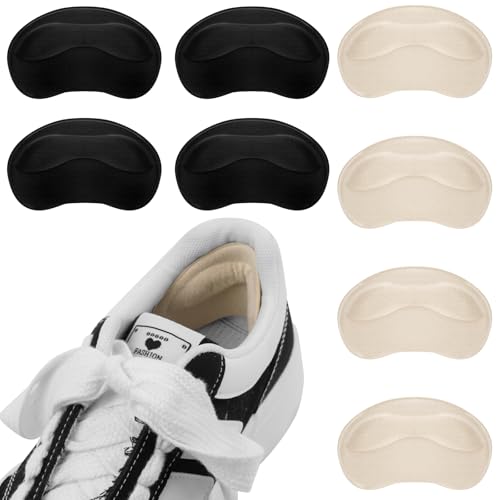 Vicloon Almohadillas De Talón Autoadhesivas,4 Pares protector Talon Zapato para Mujeres y Hombres,Almohadillas Taloneras Antirozaduras Zapatos para Tacones Altos,Zapatos Demasiado Grandes y Sueltos