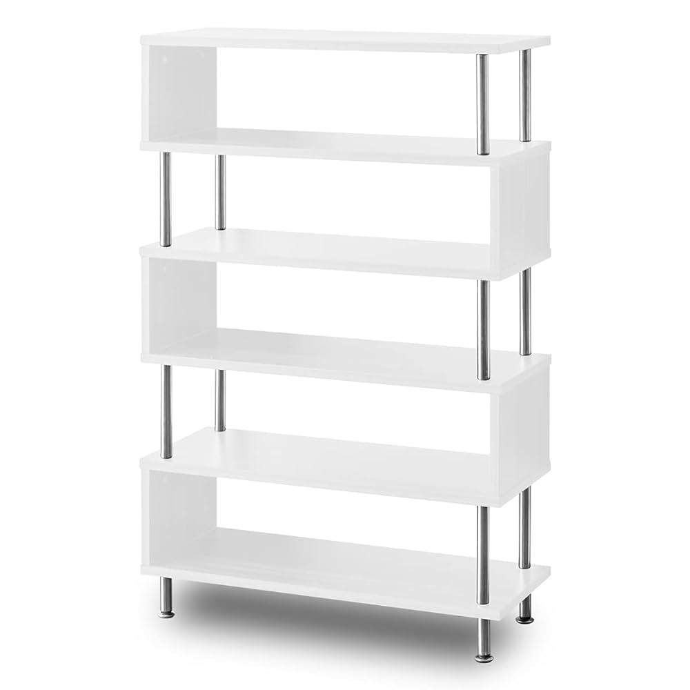 白色シューズラック本置き棚インテリア Amazon｜ottostyle.jp S字 シューズラック 6段 【ホワイト