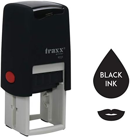 Traxx 9021 Loyalty Card Self Inking Rubber Stamp Business Cafe Coffee Shop *A Black Coffee Bean Design*
