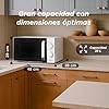 Microondas sin Grill básico de 25 Litros, 850w de potencia Sencillo, temporizador 30min. 5 potencias y descongelación. Fácil de usar #1