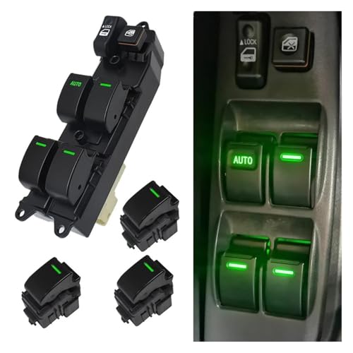 Interruptor de ventanilla con luz verde LED que repara mandos rotos de 2004-2013 2