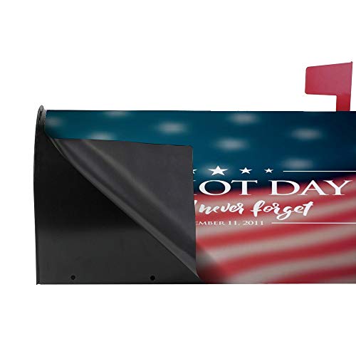 N / A Nuansexi Outdoor Mailbox Cover Magnetic Patriot Day Blurry American Flag Mailbox Wraps Waterproof Holiday Seasonal Greeting Post Letter Box Cover Sunscreen Magnetic Standard Size thumb #2
