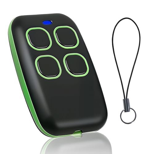 Mando a Distancia Universal 4 en 1 para Puertas y garajes – Mando a Distancia Rolling Code Multifrecuencia de 280 a 868 MHz para Puertas, Garajes, Automatismos y Alarmas(verde)