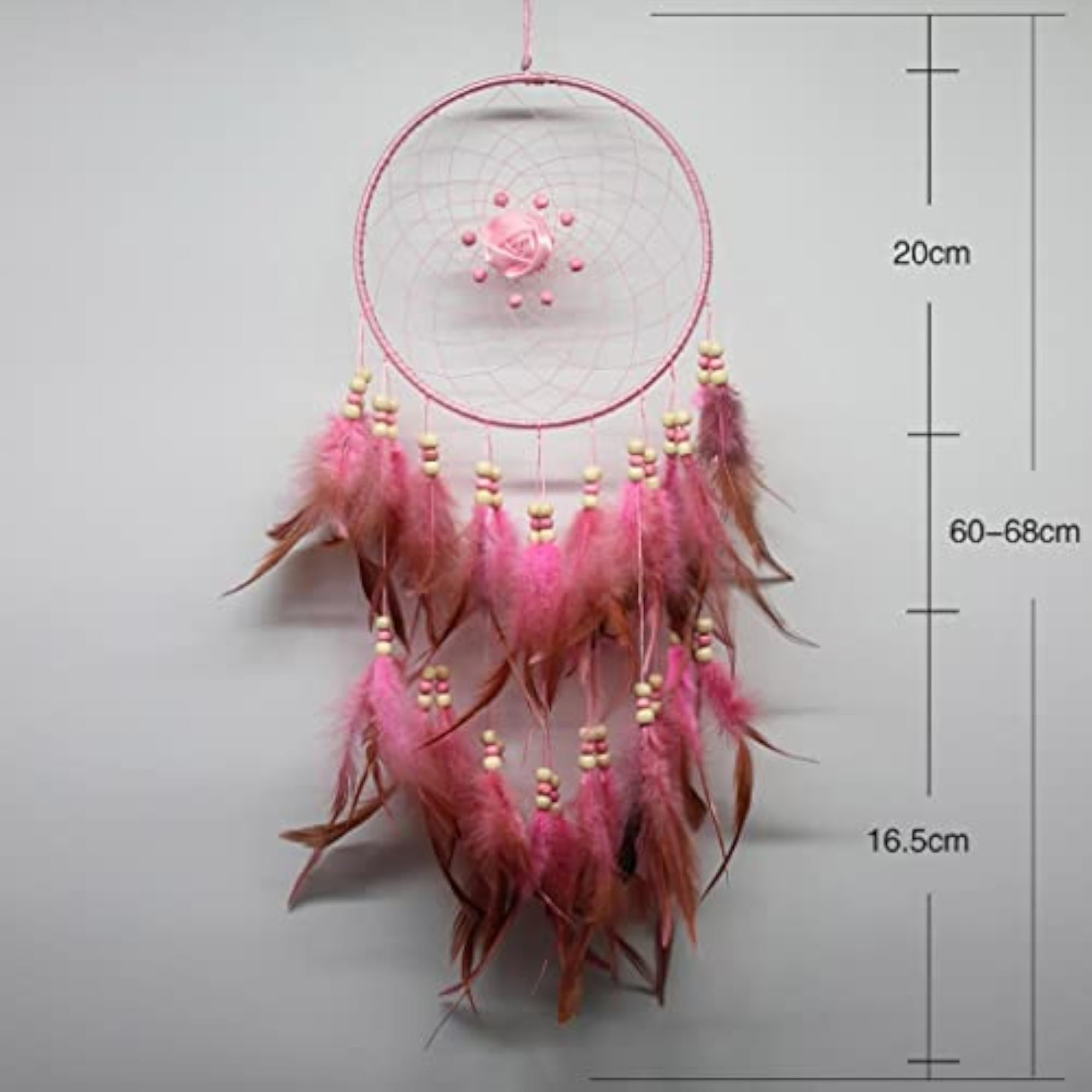 Pink Handmade Dream Catcher for Wall Hanging Decoration