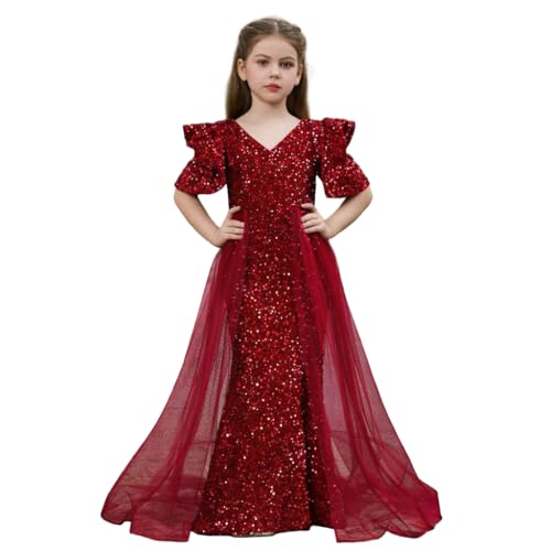 FOLENNE Girls Viscose Western One Piece Dress | Designer Solid Frock for Kids | Soft & Comfortable Birthday & Festive Dress for Girls (Age 3–4 Years, Jiya-Maroon)