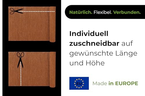 Ogrodzenia Wiklinowe Weidenmatte 90 x 300 cm - Balkon Sichtschutz - Zaun Garten aus Holz - Sichtschutz Garten - Windschutz & Sonnenschutz - Schattenspender