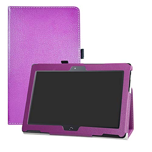 LFDZ BQ M10 Funda, Soporte Cuero con Slim PU Funda Caso Case...