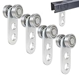 YOVXKAN 2 Wheel Silent Trolley Assembly Rollers.Bearing Trolley Assembly for Use with 1-5/8