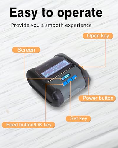 Image of ZYWELL ZM04 1.0 Label Maker, Bluetooth Thermal Label & Receipt Printer Two-in-One 58mm /80mm,Portable for Android /Windows, NO iOS /MAC