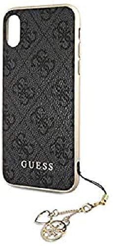 Fundas Iphone 4 Guess Funda Trasera Original Charms Hard Case 4G para iPhone XR, Gris