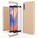 Produktbild NALIA 360 Grad Handyhülle kompatibel mit Samsung Galaxy A7 2018, Full-Cover & Glas vorne hinten Hülle Doppel-Schutz, Dünn Ganzkörper Case Etui Handy-Tasche, Bumper & Displayschutz, Farbe:Gold