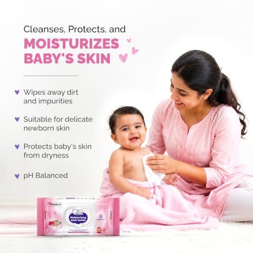 Image of Himalaya Moisturizing Baby Wipes with Lid | 72 Wipes x B3 G1 Free - 288 Wipes| With Indian Lotus & Aloe Vera | Protects baby's skin from Dryness | (Pack of 3)
