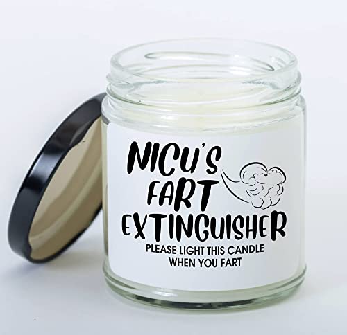 NICU Candle NICU's Fart Extinguisher Thank You Gift for Neonatal Intensive Care Unit, NICU Gift for Woman Men Birthday Christmas Thanksgiving House Dining Table Decoration NICU Life Home Gift