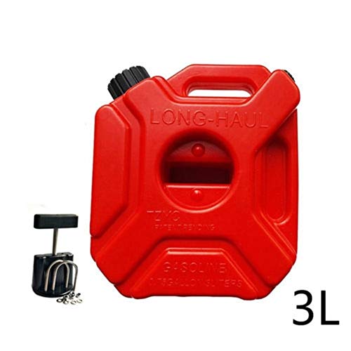 Fuel tank Mount Motorcycle Gas Diesel Petrol Fuel Container Oil Tank Safety Gasoline Fuel-jugs For Car Motorcycle Accessories For storing oil (Color : Red)