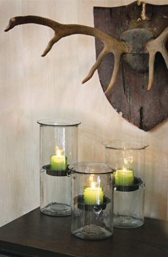 KALALOU Large Mini Glass Candle Cylinder, One Size, Brown