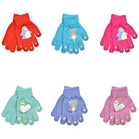 Girls 3 Pack Assorted Gripper GL108 Magic Gloves Cover