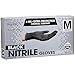 ForPro Professional Collection Disposable Nitrile Gloves, Chemical Resistant, Powder-Free, Latex-Free, Non-Sterile, Food Safe, 4 Mil, Black, Medium, 100-Count