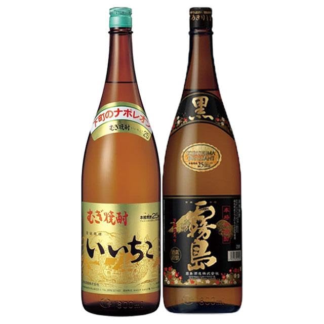 Amazon.co.jp: 黒霧島 25度・いいちこ 25度 飲み比べセット 1800ml×各1