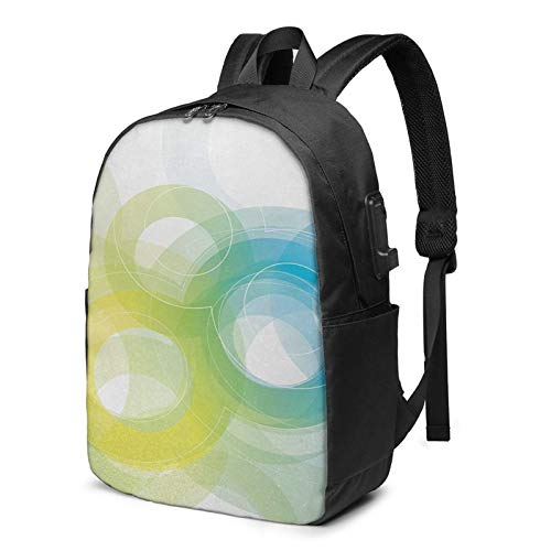 WEQDUJG Mochila Portatil 17 Pulgadas Mochila Hombre Mujer con Puerto USB, Tresillo...