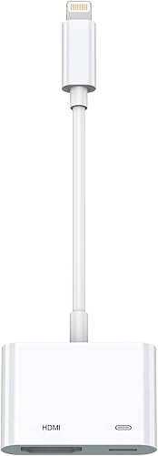 Miniatura 1 de Certificado Apple MFi Adaptador Lightning a HDMI AV digital para iPad iPhone a HDMI adaptador 1080P con puerto de carga Lightning compatible con