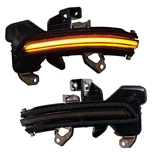 HIGH FLYING Side Mirror Turn Signal Indicator Dynamic Blinker Lights 2pcs/Pair for Nissan Rogue/X-Trail T33 2021-2024 Smoked Black A Set