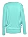 WT826 Womens Batwing Long Sleeve Top XXXL Aqua