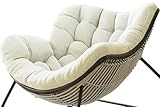 Coussin de chaise à bascule parfaitement ajusté et polyvalent - Ce coussin épais de 120 x 100 x 10 cm (47,2 x 39,3 x 4 pouces) convient à la plupart des chaises à bascule, papasan et œuf standard. Polyvalent, ce coussin convient parfaitement comme coussin de chaise de patio, de jardin ou d'intérieur for la salle à manger, lacuisine, le bureau ou le studio. (Coussin de chaise à bascule uniquement, cadre non inclus)