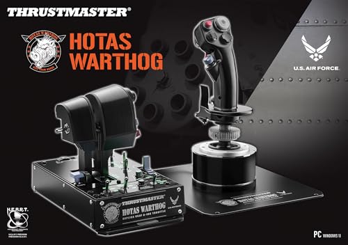 Image of Thrustmaster HOTAS Warthog A-10C replica metal flight stick - PC | Hall-Effect 16-bit, detachable handle, 19 buttons, 3 hat switches, dual trigger, 6+ lb weighted base, T.A.R.G.E.T software