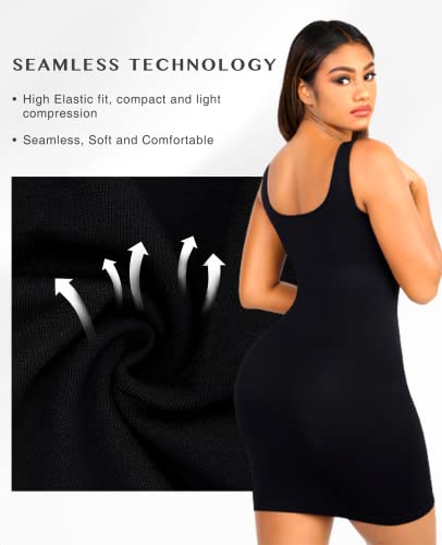 Feelingirl Formal Shaper Dress Bodycon Dresses For Women Sleeveless Mini Sexy Tank Top Club Dress Black Xl/Xxl #TOP3
