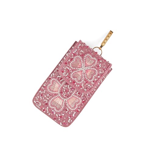 Image of J I ACCESSORIES Velvet Saree Clutch Mobile Pouch Waist Clip Ladies Purse Gift For Women