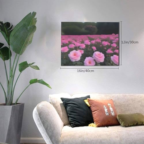 Décoration murale fleurs de lune POEZJZW tableau cadre 30x40cm - 4