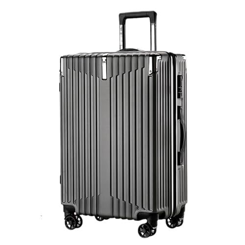 Suitcase Luggage Large Capacity Suitcase Zipper Trolley Case Universal Wheel Strong and Durable Password Suitcase(Gray,24IN)