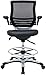 Modway Edge Drafting Chair - Reception Desk Chair - Flip-Up Arm Drafting Chair in Black