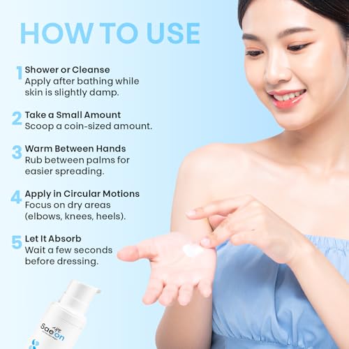 Image of Saeon Korean Kojic Acid Deep Hydration Lotion for Dry & Sensitive Skin | Long-Lasting Moisturizer for 48 Hours | Lightweight Nourishing Face & Body Lotion | Hydrating Skincare for Men & Women K Beauty 50ml