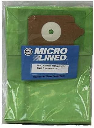 DVC Replacement For NuMatic Henry, Hetty, Basil, James Micro-Lined Premium Allergen Vacuum Bags | Fits Parts 604015 and NVM-1CH | Each Bag Contains Rubber Gasket Seal | Made in USA | 30 Pack