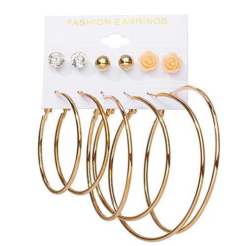Image of Shining Diva Fashion Stylish Pairs Metal Earrings for Women and Girls