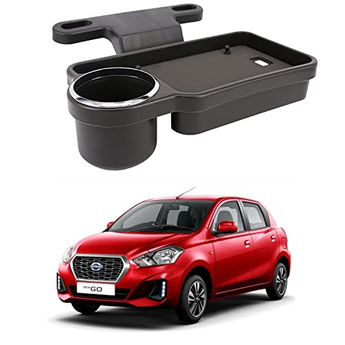 Image of Oshotto (FT-04) Foldable Car Auto Headrest Rear Back Seat Table Drink Food Cup Tray Holder Compatible with Datsun GO /Redi Go - Black