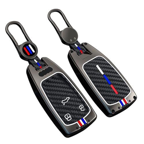 Coque de clé Audi motif carbone pour protéger votre télécommande au quotidien