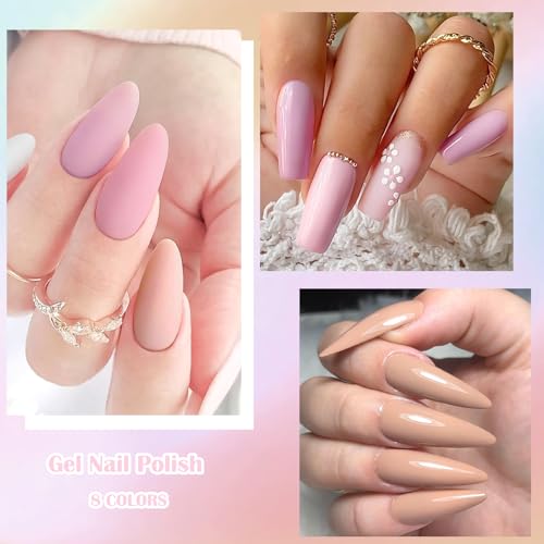 Set de esmaltes en gel Nude Pink 12 piezas miniatura 2