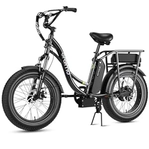 Oraimo Electric Bike for Adults, 750W Motor (Peak 1000W) 20″ x 4.0 Fat Tire with Dual Shock Absorber, Max 48V 20.8Ah Dual Battery, Ebike with 4A 3H Fast Charge, Complies to ANSI/CAN/UL2849