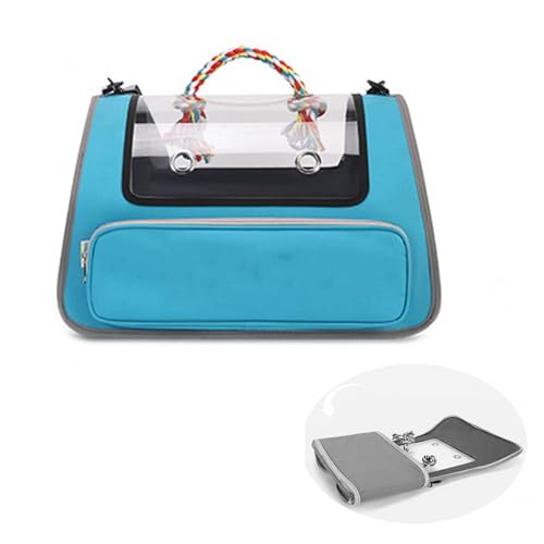 猫 キャリーケース 軽くて持ち運びやすい ペットキャリー 耐荷重7kg 猫キャリーバッグ 大型猫・小型犬用,Blue